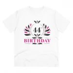 Generic Men's PC Cotton 44th Birthday Printed T Shirt (Color: White, Thread Count: 180GSM)