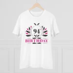 Generic Men's PC Cotton 94th Birthday Printed T Shirt (Color: White, Thread Count: 180GSM) - Image 3