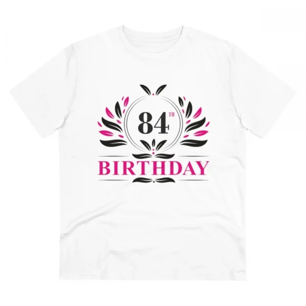 Generic Men's PC Cotton 84th Birthday Printed T Shirt (Color: White, Thread Count: 180GSM)