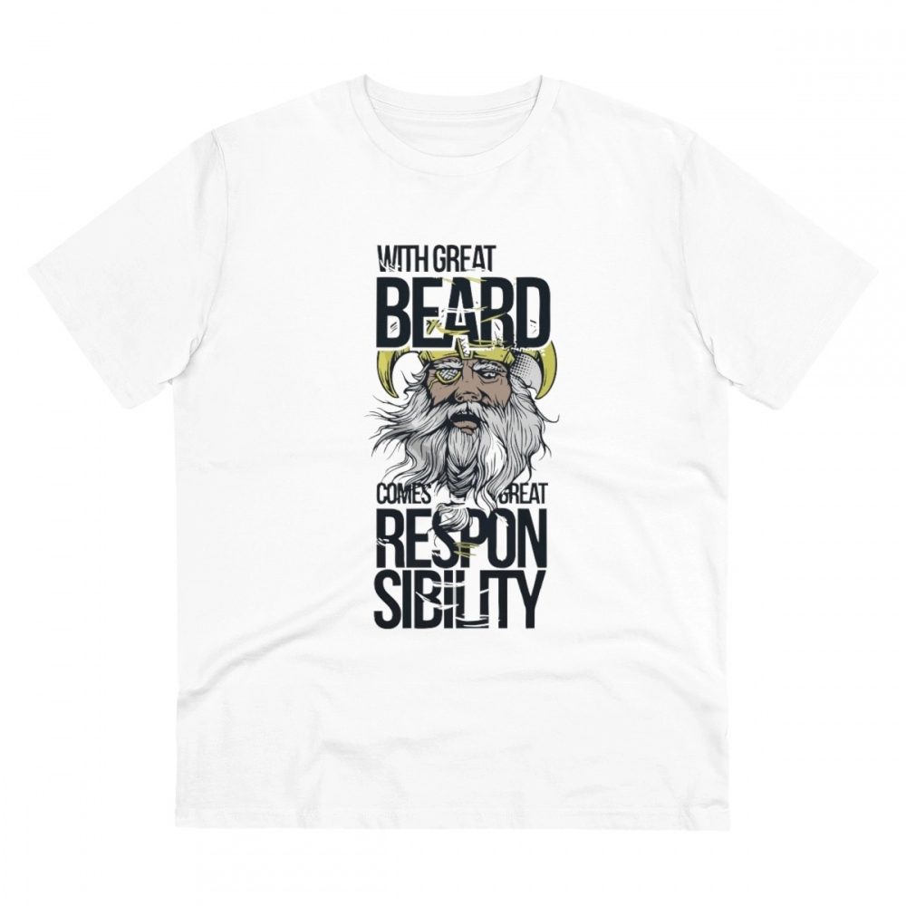 52061330975_7c3e7e3d67_o_d-1000x1000-1.webp Generic Men's PC Cotton With Great Beard Comes Printed T Shirt (Color: White, Thread Count: 180GSM) - Image 1