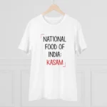 Generic Men's PC Cotton India Kasam Printed T Shirt (Color: White, Thread Count: 180GSM) - Image 3