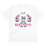 Generic Men's PC Cotton 56th Birthday Printed T Shirt (Color: White, Thread Count: 180GSM)