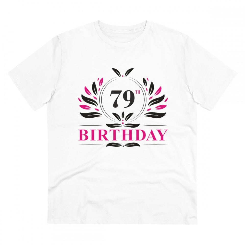 52061399845_193cdddf18_o_d-1000x1000-1.webp Generic Men's PC Cotton 79th Birthday Printed T Shirt (Color: White, Thread Count: 180GSM) - Image 1