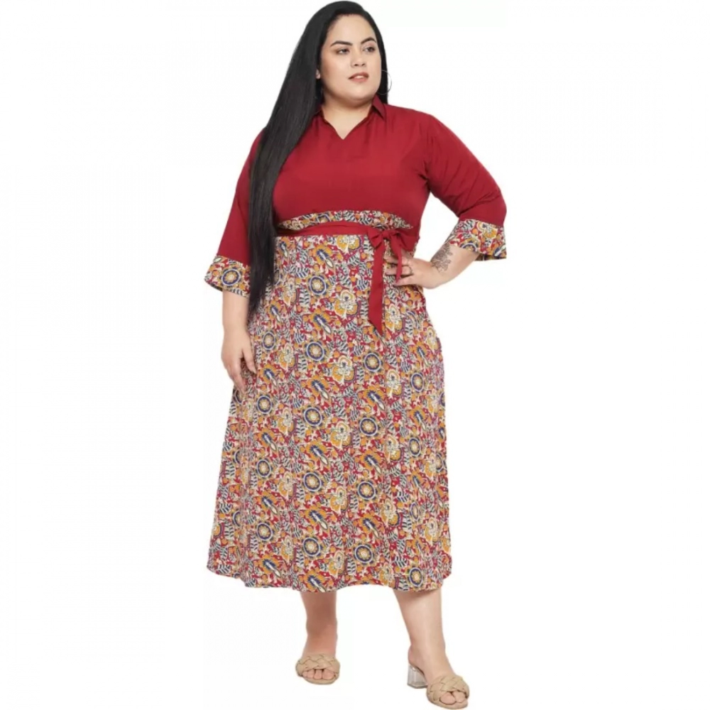 52100541665_7a67d0d93f_o_d-1000x1000-1.webp Generic Women's Fit And Flare Maroon Dress (Color:Maroon, Material:Polyester) - Image 1