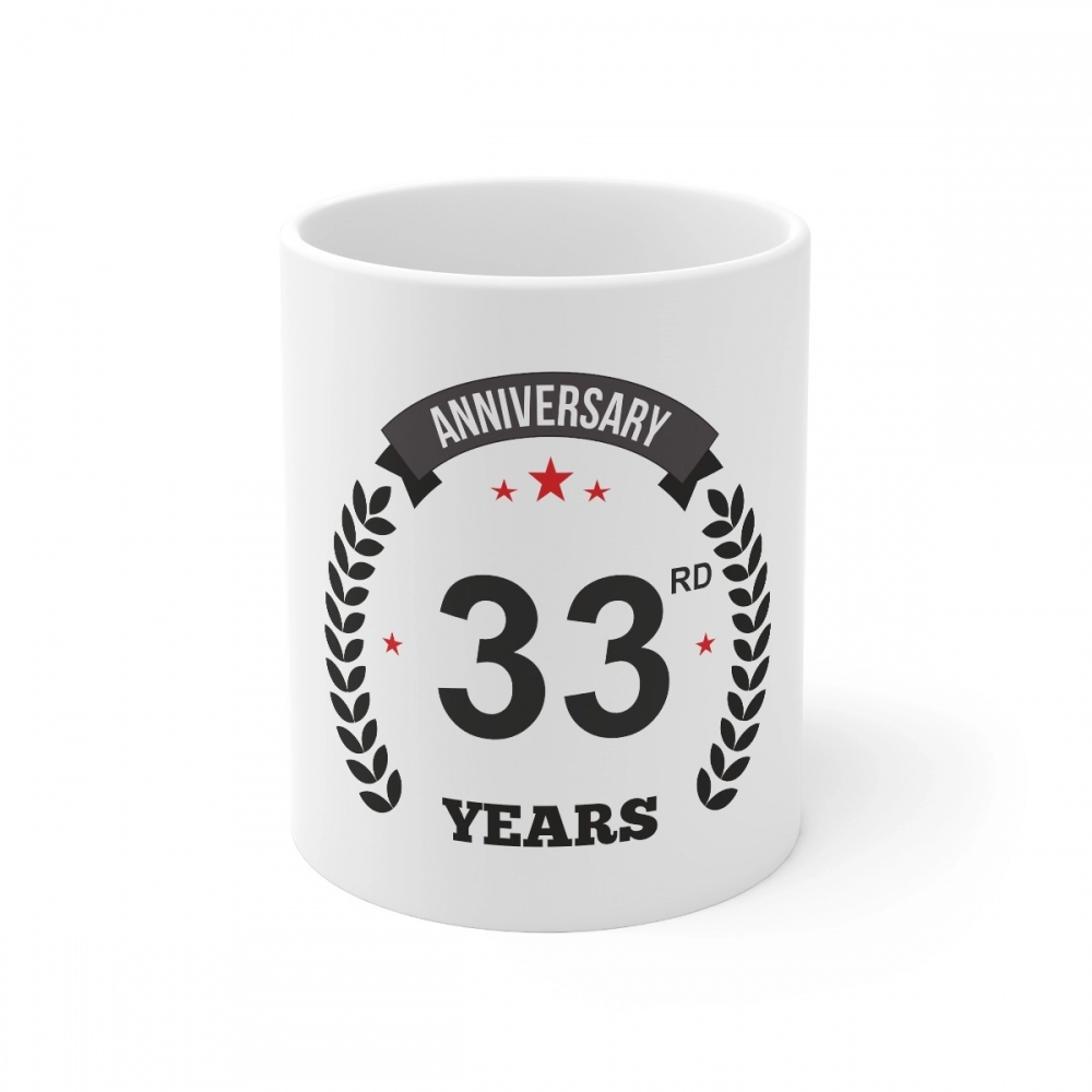52163604972_457937bde2_o_d-1000x1000-1.webp Generic Ceramic 33rd Anniversary Printed Coffee Mug (Color: White, Capacity:330ml) - Image 1