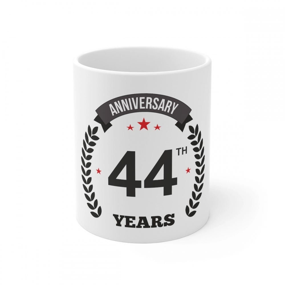 52165147480_fe85c000fb_o_d-1000x1000-1.webp Generic Ceramic 44th Anniversary Printed Coffee Mug (Color: White, Capacity:330ml) - Image 1