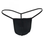 Generic Men's Cotton Spandex G String Pouch Underwear Underwear (Black) - Image 2