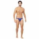 Generic Men's Cotton Spandex Hip Cut Briefs Underwear (Blue) - Image 2