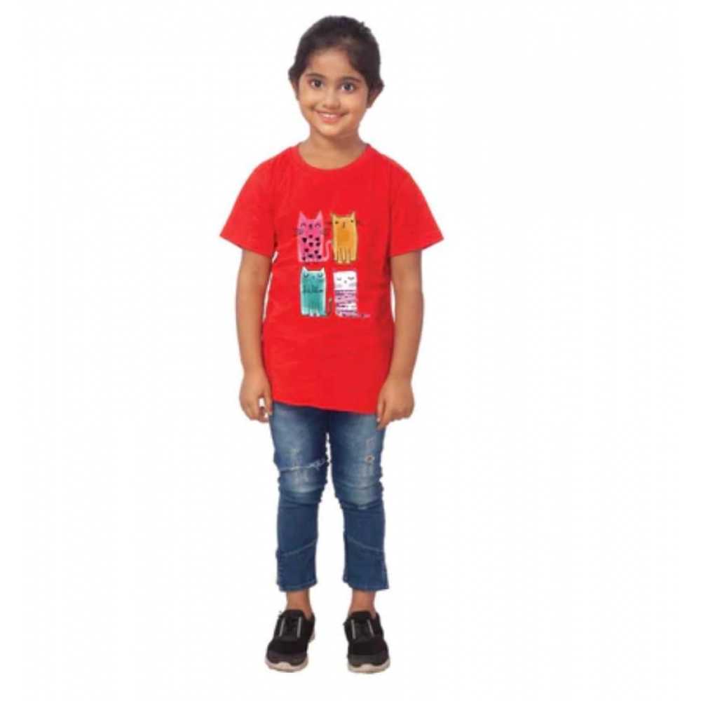 52320474977_5538b77c77_o_d-1000x1000-1.webp Generic Girls Cotton Cat Half Sleeve TShirt (Red) - Image 1