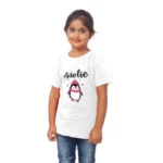 Generic Girls Cotton Adelie Half Sleeve TShirt (White) - Image 4