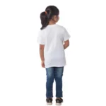 Generic Girls Cotton Panda Glass Half Sleeve TShirt (White) - Image 2