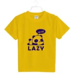 Generic Boys Cotton Lazy Half Sleeve TShirt (Mustard) - Image 2