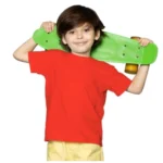 Generic Boys Cotton Plain Half Sleeve TShirt (Red) - Image 5