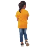 Generic Girls Cotton Adelie Half Sleeve TShirt (Mustard) - Image 2