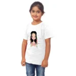 Generic Girls Cotton Tribal Half Sleeve TShirt (White) - Image 4