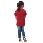 Generic Girls Cotton Drama Queen Half Sleeve TShirt (Maroon) - Image 2