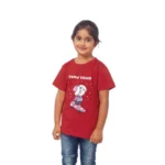 Generic Girls Cotton Snow Board Half Sleeve TShirt (Maroon) - Image 4