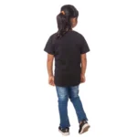 Generic Girls Cotton Snow Board Half Sleeve TShirt (Black) - Image 2