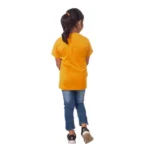 Generic Girls Cotton Panda Glass Half Sleeve TShirt (Mustard) - Image 2