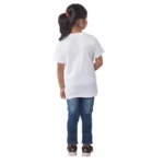 Generic Girls Cotton Princess Half Sleeve TShirt (White) - Image 2