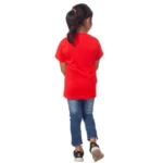 Generic Girls Cotton Unicorn Face Half Sleeve TShirt (Red) - Image 2