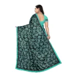 Generic Women's Lycra Blend Saree with Blouse (Rama, 5-6 Mtrs) - Image 2