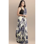 Generic Women's Joya Silk Saree with Blouse (Black, 5-6 Mtrs) - Image 3