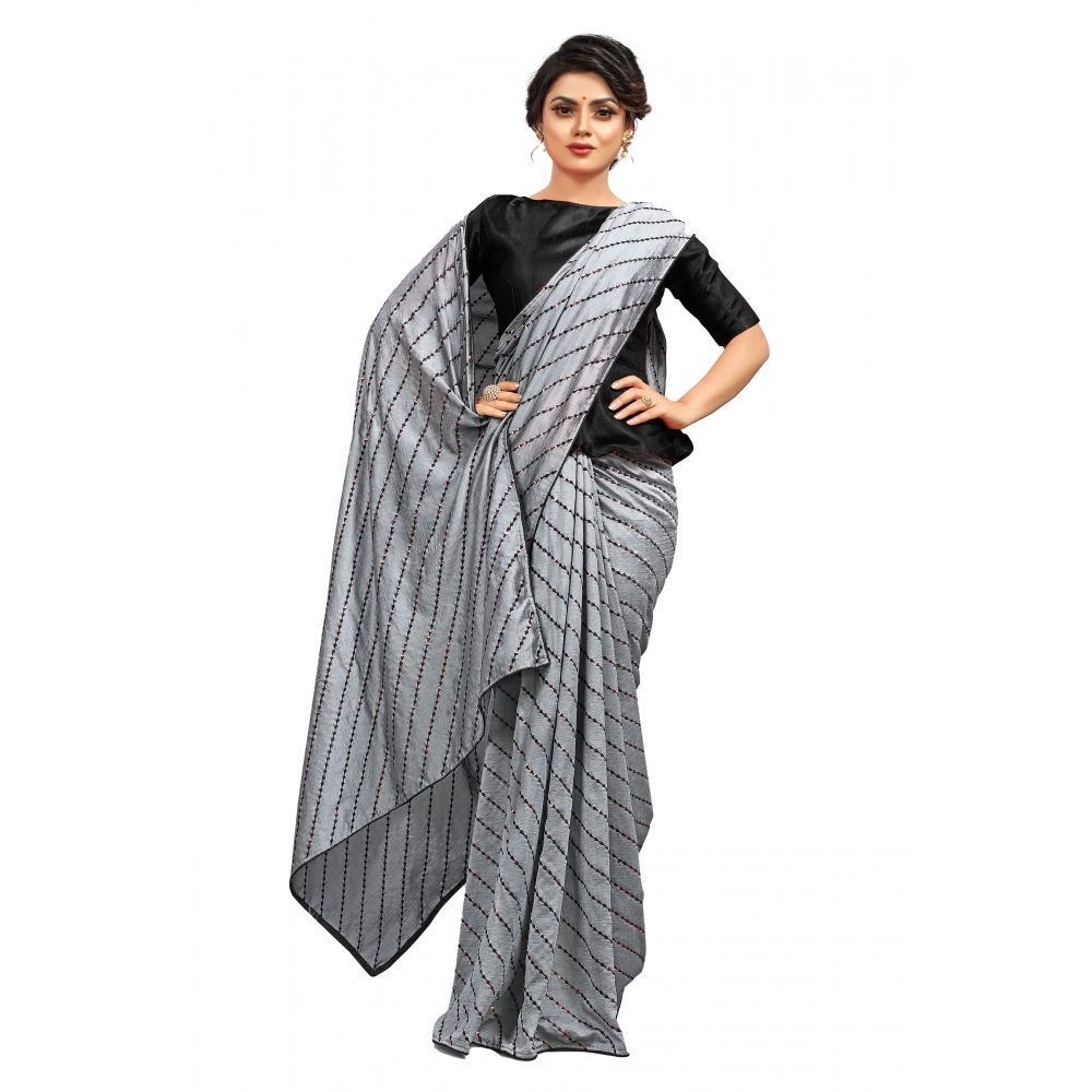 52371245048_6464c3b19b_o_d-1000x1000-1.webp Generic Women's Vichitra Saree with Blouse (Grey, 5-6 Mtrs) - Image 1