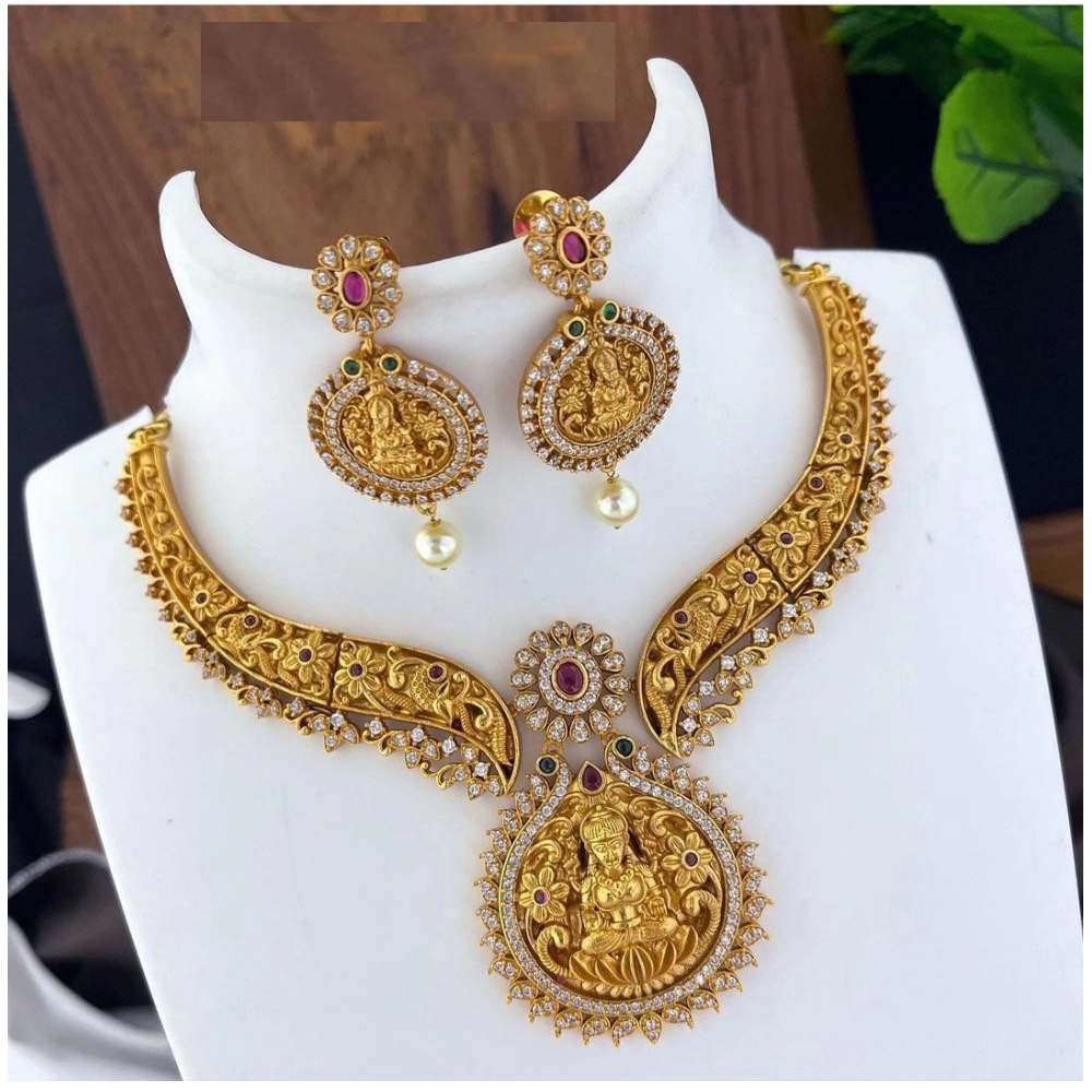 52847202202_d7f31cfec7_o_d-1000x1000-1.webp Generic Women's Gold Plated Necklace and Earrings Set with Kundan Work (Multi Color, Free Size) - Image 1