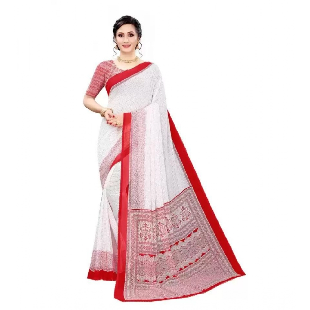 53303699982_66e36f8422_o_d-1000x1000-1.webp Generic Women's Georgette Printed Saree With Unstitched Blouse (Red) - Image 1