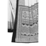 Generic Women's Georgette Printed Saree With Unstitched Blouse (Black) - Image 2