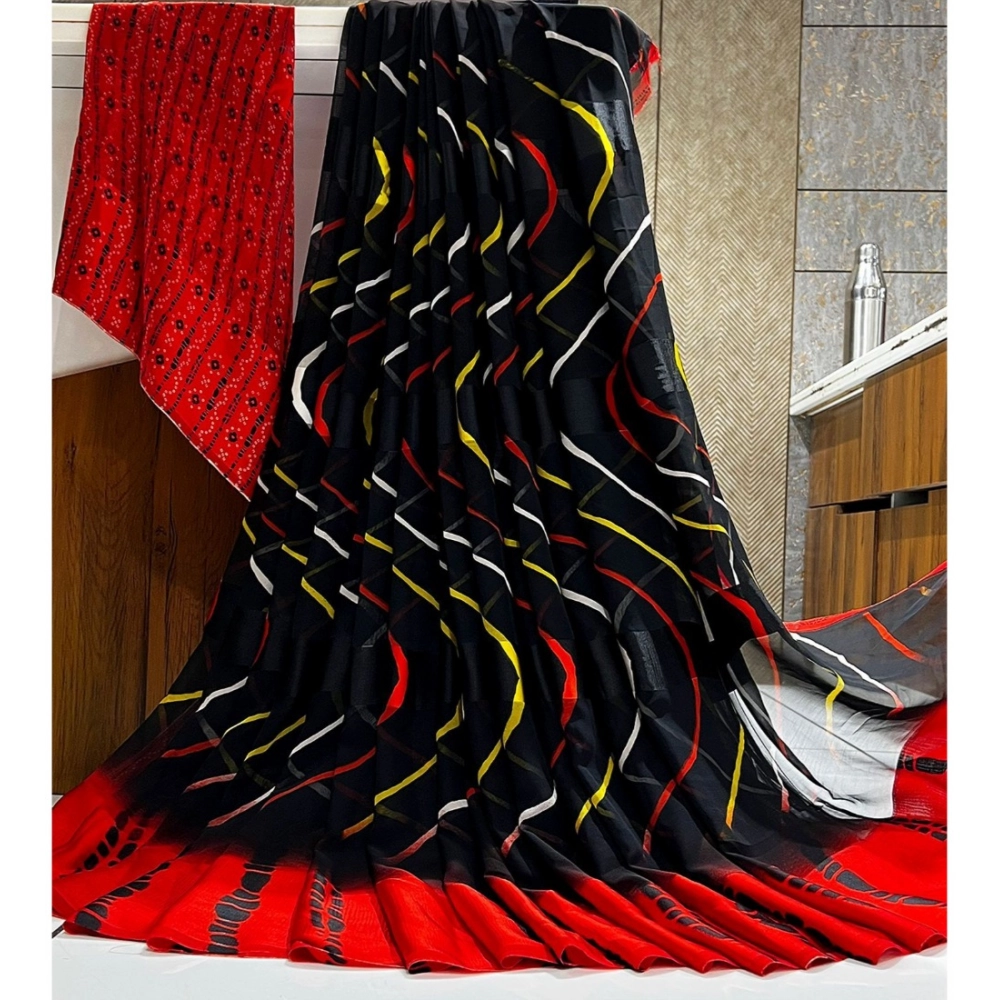 53312261872_c1bcaa243c_o_d-1000x1000-1.webp Generic Women's Satin Patta Printed Saree With Unstitched Blouse (Red) - Image 1