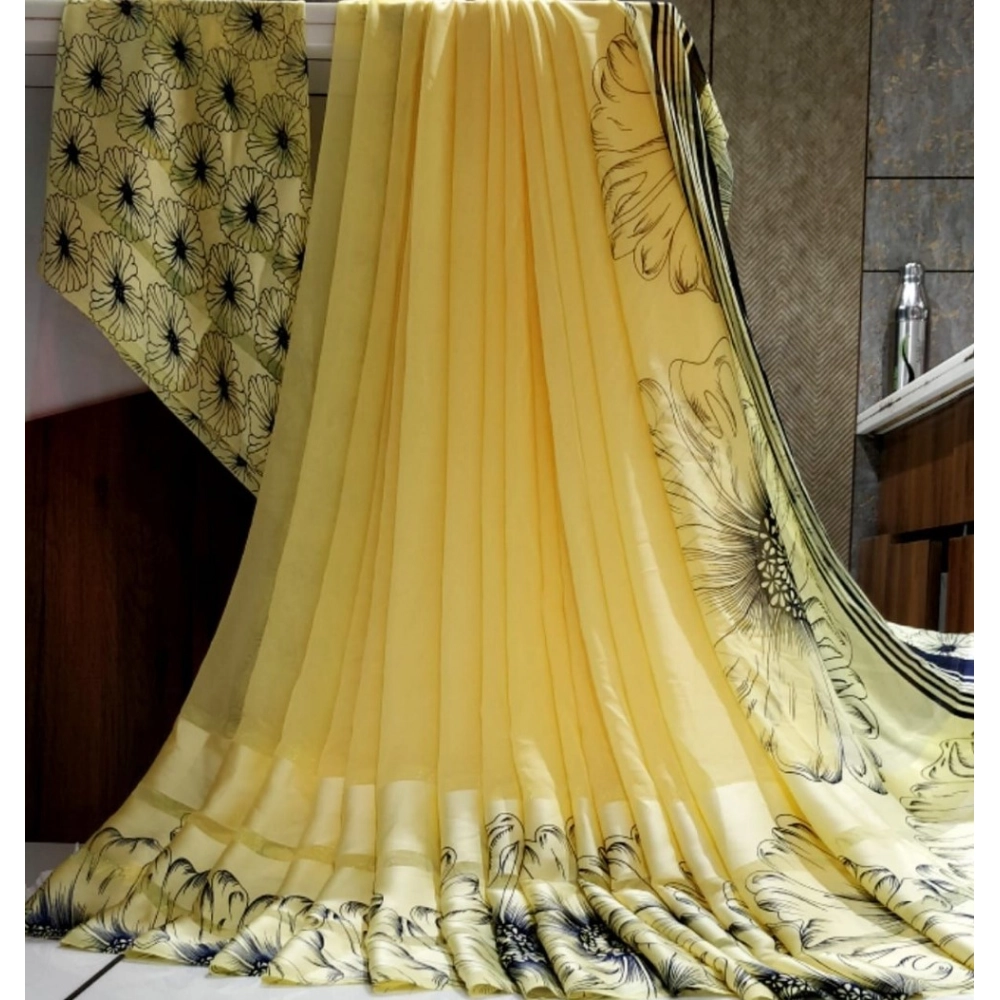 53312270572_1a517b6027_o_d-1000x1000-1.webp Generic Women's Satin Patta Printed Saree With Unstitched Blouse (Yellow) - Image 1