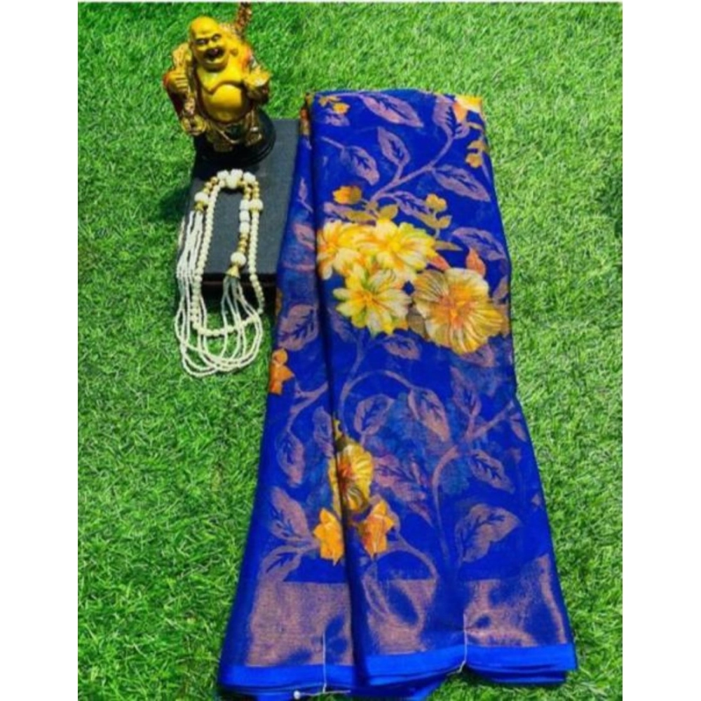 53313611290_fb00c027e0_o_d-1000x1000-1.webp Generic Women's Viscose Rayon Printed Saree With Unstitched Blouse (Royal Blue) - Image 1