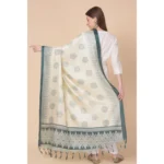 Generic Women's Art Silk Printed Dupatta (Grey, Length: 2.25 to 2.50 Mtr) - Image 5