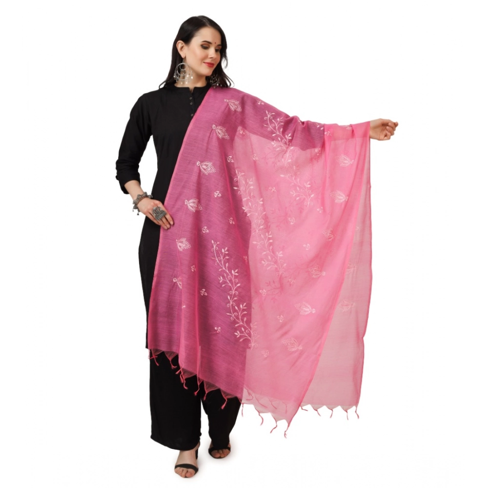 53510135706_101e6ab319_o_d-1000x1000-1.webp Generic Women's Cotton Embroidered Dupatta (Pink, Length: 2.25 to 2.50 Mtr) - Image 1