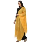 Generic Women's Cotton Embroidered Dupatta (Yellow, Length: 2.25 to 2.50 Mtr) - Image 5