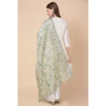 Generic Women's Art Silk Printed Dupatta (Off White, Length: 2.25 to 2.50 Mtr) - Image 5