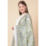 Generic Women's Art Silk Printed Dupatta (Grey, Length: 2.25 to 2.50 Mtr) - Image 3