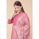 Generic Women's Art Silk Printed Dupatta (Pink, Length: 2.25 to 2.50 Mtr) - Image 3