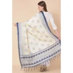 Generic Women's Art Silk Printed Dupatta (Blue, Length: 2.25 to 2.50 Mtr) - Image 5