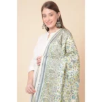 Generic Women's Art Silk Printed Dupatta (Off White, Length: 2.25 to 2.50 Mtr) - Image 3