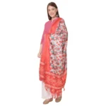 Generic Women's Art Silk Printed Dupatta (Red, Length: 2.25 to 2.50 Mtr)