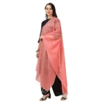 Generic Women's Cotton Embroidered Dupatta (Peach, Length: 2.25 to 2.50 Mtr) - Image 5