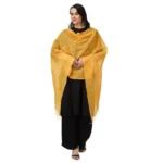 Generic Women's Cotton Embroidered Dupatta (Yellow, Length: 2.25 to 2.50 Mtr) - Image 2