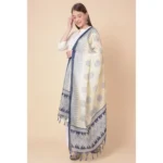 Generic Women's Art Silk Printed Dupatta (Blue, Length: 2.25 to 2.50 Mtr) - Image 2