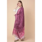 Generic Women's Art Silk Printed Dupatta (Purple, Length: 2.25 to 2.50 Mtr) - Image 2