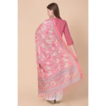 Generic Women's Art Silk Printed Dupatta (Pink, Length: 2.25 to 2.50 Mtr) - Image 5