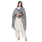 Generic Women's Cotton Embroidered Dupatta (Grey, Length: 2.25 to 2.50 Mtr) - Image 2