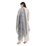 Generic Women's Cotton Embroidered Dupatta (Grey, Length: 2.25 to 2.50 Mtr) - Image 3